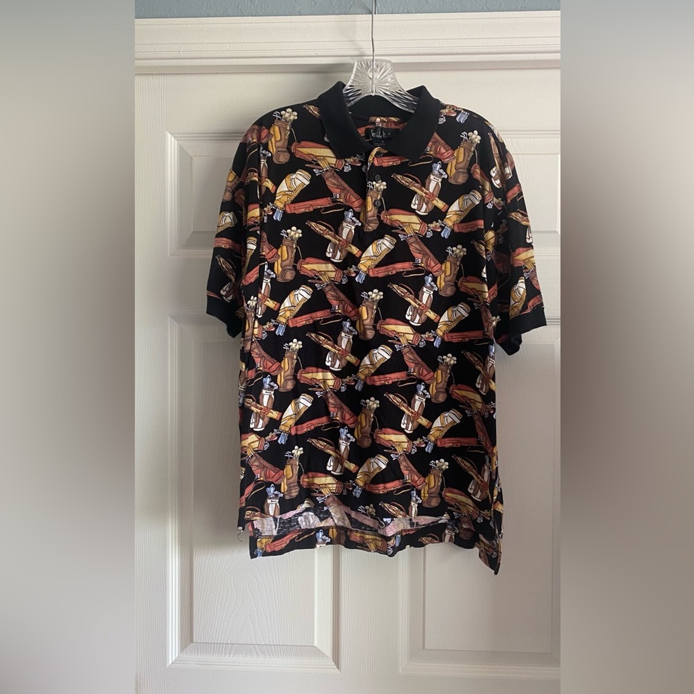 Men’s Vintage Nicole Miller Golf Bag Polo shirt